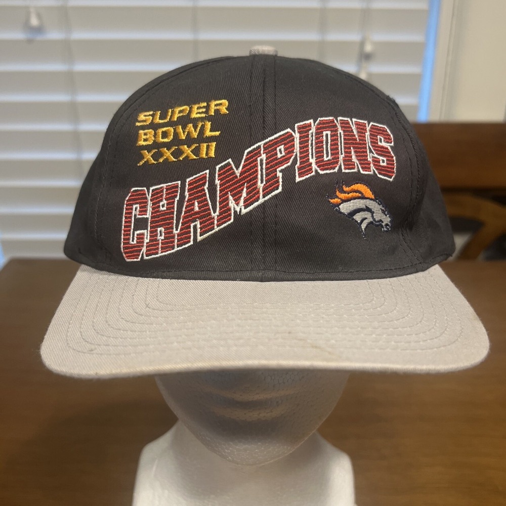Vintage Denver Broncos Super Bowl XXXII 32 Champions Ball Cap Hat Adjustable